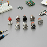 Sakelar Tombol Tekan Momentary Stainless Steel OEM 12mm 16mm 19mm Beriluminasi 220V Tahan Air untuk Industri