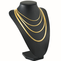 Nouvelle Chaîne de Collier Claviculaire Unisexe Yc 2026 en Acier Inoxydable Doré, Maillons Géométriques Plats Type Os de Serpent de 2mm-4mm