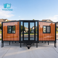 Maisons préfabriquées modulaires pliables et extensibles de 20 pieds, détachables à distance, 3 chambres de luxe avec cuisine et salle de bain
