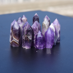 Thạch Anh Tím Tự Nhiên Chất Lượng Cao Thạch Anh Tím Nhỏ Chấm Dứt Cây Đũa Phép Pha Lê Điểm Chữa Bệnh Để Bán - Product Image 4