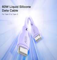 CA152 Yesido Type C à Type C PD Câble de charge rapide 60 W Câble de données en silicone liquide