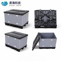 Caisse pliable en plastique épaisse et robuste, écologique, construction en PP extra résistante pour l'industrie lourde et l'épicerie