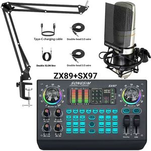 Mezclador de Audio de Alta Calidad, Tarjeta de Sonido para Transmisión en Vivo, Micrófono de Condensador de Estudio, Micrófono con Cable para Podcast y Grabación de Sonido - Product Image 4