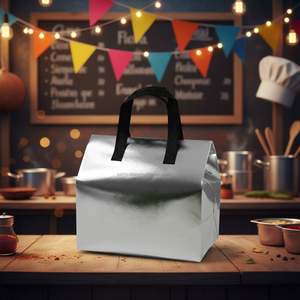 Bolsa Térmica Aislante Desechable de Tela No Tejida con Logotipo Personalizado para Entrega de Comida, Té con Leche, Café, Almuerzo y Comida para Llevar - Product Image 1