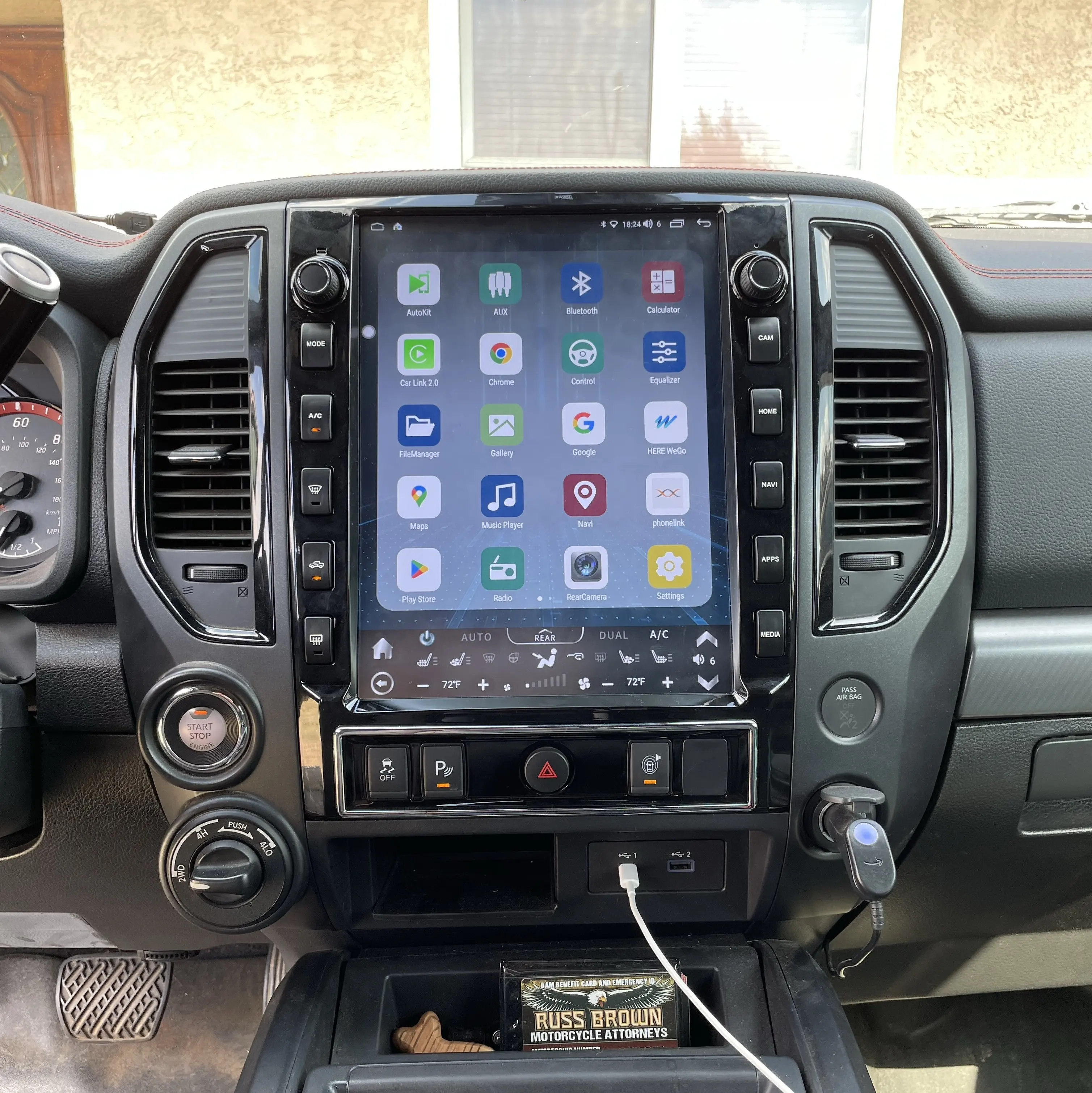 Pa 2023 13 "Android 12.0 Tesla phong cách màn hình thẳng đứng Car DVD Player GPS navigation cho Nissan Titan (XD) 2020 - 2021 xe đài phát thanh