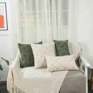 Dostluk lüks Vintage ev dekor Polyester atmak yastık örtüsü şönil yastık kanepe için kapakları