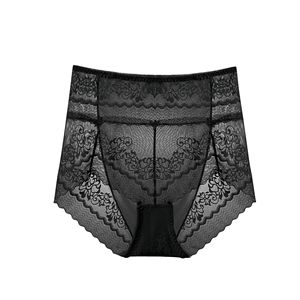 Sky <span class=keywords><strong>Things</strong></span> femmes sans couture taille haute dentelle Bikini slips <span class=keywords><strong>Sexy</strong></span> body-shaping coton entrejambe culotte tous les jours solide uni teint - Product Image 6