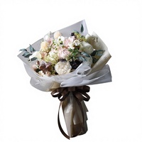 Emballage pour la Saint-Valentin, élégant, brillant, lettres anglaises, papier synthétique PE, imperméable, mat, imprimé, emballage floral