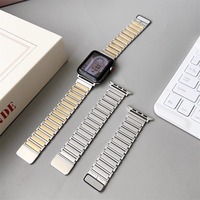 Reloj inteligente de acero inoxidable con doble imán en forma de I, resistente al desgaste y duradero, compatible con Apple iWatch S10