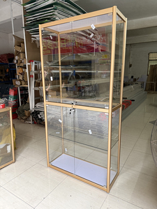 Vetrina Espositiva Moderna Grande per Gioielli in Oro con Illuminazione LED, Impermeabile, Chiudibile a Chiave, con Ripiani in <span class=keywords><strong>Vetro</strong></span> per Negozi - Product Image 2