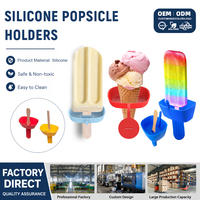 Support de vente en gros d'usine, personnalisation couleur et logo, bâtonnets sans chute, réutilisables, sans BPA, supports en silicone pour bâtonnets de glace