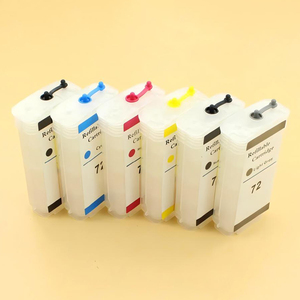 Cartucce d'<span class=keywords><strong>inchiostro</strong></span> ricaricabili da 130 ml in 6 colori per stampanti <span class=keywords><strong>HP</strong></span> Designjet T610 T620 T770 T790 T1100 T1300 T2300 (compatibili con <span class=keywords><strong>HP</strong></span> 72) - Product Image 4