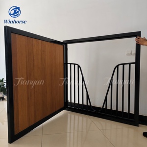 Прочное бамбуковое окно для конюшни с усиленными стальными решетками и распашной конструкцией для более безопасной конной фермы - Product Image 2