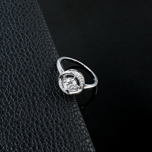 Women's Cultivated Diamond <b>Ring</b> S925 Silver Rhodium Plated Brilliant Cut Hollow Design Proposal Engagement Shiny Clean - Product Image 5