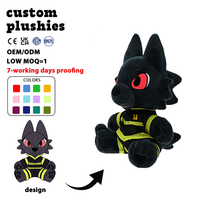 Jouets en peluche personnalisés, peluche loup douce, fabrication OEM ODM, logo personnalisé, animal en peluche, fabricant pour cadeaux d'anniversaire pour enfants