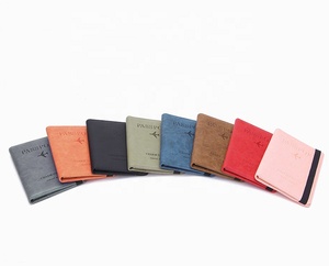 Portefeuille de <span class=keywords><strong>luxe</strong></span> pour passeport en cuir avec blocage RFID, en matériau PU élastique, pour la famille - Product Image 1