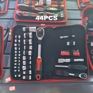 ELEHAND 46-teiliger 1/4 Zoll Steckschlüssel-Ratschensatz, Schnellverschluss-Ratschenschraubendreher-Set, Mechaniker-Werkzeugset - Product Image 3