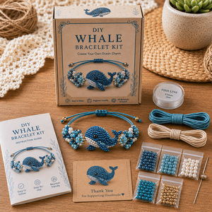 Kit de fabrication de bracelets perlés animaux DIY : Pieuvre, Vache des Highlands – Ensemble de loisirs créatifs pour bracelets faits main, idéal pour débutants, fournitures de bijouterie - Product Image 3