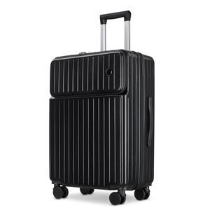 Nouvelle <span class=keywords><strong>valise</strong></span> à ouverture frontale avec logo personnalisable <span class=keywords><strong>Valise</strong></span> à roulettes ABS + PC <span class=keywords><strong>Valise</strong></span> de voyage multifonctionnelle <span class=keywords><strong>Valise</strong></span> d'affaires - Product Image 4