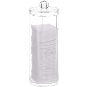 Commercio all'ingrosso <span class=keywords><strong>di</strong></span> <span class=keywords><strong>plastica</strong></span> trasparente acrilico trucco cotone Pad Dispenser contenitore rotondo accessori per capelli cosmetici organizzatore <span class=keywords><strong>di</strong></span> stoccaggio - Product Image 1