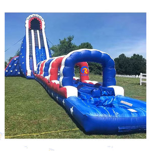 Bán nóng kích thích ngôi sao khổng lồ thổi lên trượt nước Inflatable Công Viên Nước thiết bị ngoài trời Inflatable trượt nước với Blower - Product Image 1