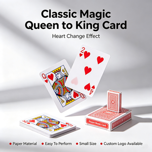 Cartas Mágicas Clásicas Rey y Reina, Accesorios de Magia Callejera, Efecto de Cambio de Corazón Fácil para Principiantes, Trucos de Magia con Papel - Product Image 5