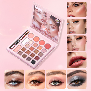 Paleta de Sombras de Ojos Mate y Brillante con Tubo de Laca Labial a Juego, Fácil de Colorear - Product Image 3