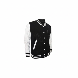 Men's Premium <b>Wool</b> Canvas Winter Breathable Customizable Latest Design Long Sleeves Stand Collar Baseball Style Lettermen Jacket - Product Image 1