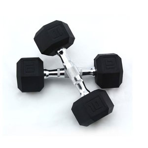 Inexpensive Hex Dumbbell <strong>Set</strong> Custom Logo Rubber-coated Gym Fitness Equipment For Home Use And Exercise - Product Image 2