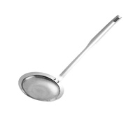 Écumoire en acier inoxydable 304 avec filtre à mousse intégré en maille dense pour écrémer l'huile et filtrer la graisse de cuisine, anti-brûlure