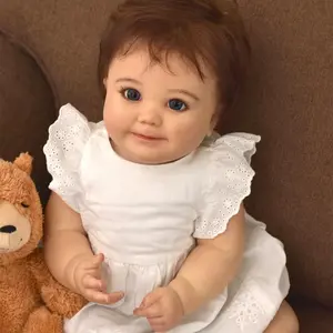 60 cm sevimli Bebe güzel gerçekçi yumuşak silikon bebek yeniden doğmuş bebek gerçek bebek bebekler Bebe yeni yeniden doğmuş tombul bebek