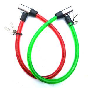 Cadenas de vélo antivol durable en métal vert avec clé, pour usage extérieur - Product Image 2