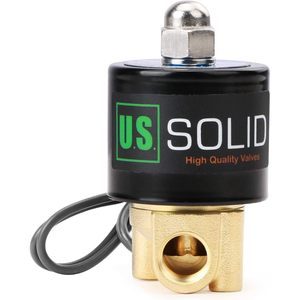 États-Unis Vanne solénoïde électrique en laiton massif de 1/4 pouce 24VDC normalement fermée VITON - Product Image 1
