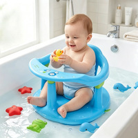 Siège de bain pour bébé nouveau-né multifonction antidérapant en forme d'anneau en plastique Wanze