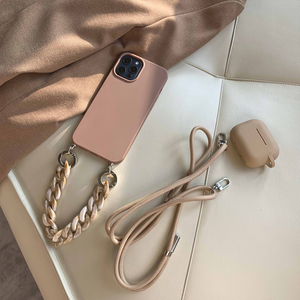 Lanière bandoulière Sublimation blanc <span class=keywords><strong>avec</strong></span> chaîne Design étui de téléphone portable Silicone souple pour <span class=keywords><strong>cordon</strong></span> de sangle <span class=keywords><strong>iPhone</strong></span> - Product Image 3