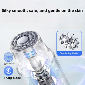 Dual <b>Head</b> Electric Shaver 2 in 1 Bikini Trimmer for Women Waterproof Body Pubic Rechargeable <b>Razor</b> for Armpit Leg Body Facial - Product Image 3
