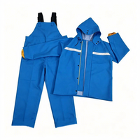 Langlebige Schlechtwetter-Ausrüstung Outdoor-Arbeitskleidung Wasserdichte Bekleidung Fischer-Regenmantel Anzug Jacke Latzhose Strickstoff Angelregenkleidung