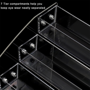 Sunglass Organizer đứng Acrylic Sunglass chủ rõ ràng Kính Countertop Khay lưu trữ để làm nổi bật kính - Product Image 4