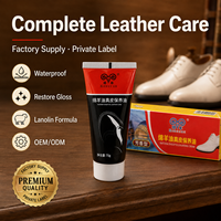 Betún para Zapatos de Alto Brillo 70g, Bálsamo para el Cuidado del Cuero con Aceite de Oveja Jinyang, Restaura la Superficie Opaca, Brillo Fácil de Limpiar