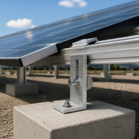 Support de montage de panneau solaire en aluminium anodisé YUJI, pied en L, système de montage au sol pour panneaux photovoltaïques, accessoires solaires, installation facile, résistant au vent
