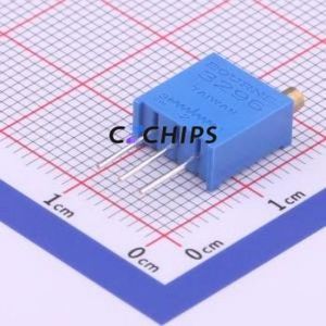 Résistance/potentiomètre réglable 3296W-1-254LF SIP-3P, 9,5x4,8 mm, résistance 250 kOhm, 10 %, 500 mW, 100 ppm/ ℃ - Product Image 1