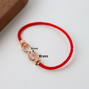 Nouvel An du Serpent : Bracelet en cordon rouge délicat, motif zodiacal, vintage, polyvalent, haut de gamme, tressé à la main pour femme - Product Image 2
