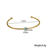 Joyería de Moda 2026, Brazalete Abierto Delgado de Cobre Chapado en Oro de 18K con Circonita, Elegante para Mujer, Uso Diario, Citas, Fiestas, Regalo