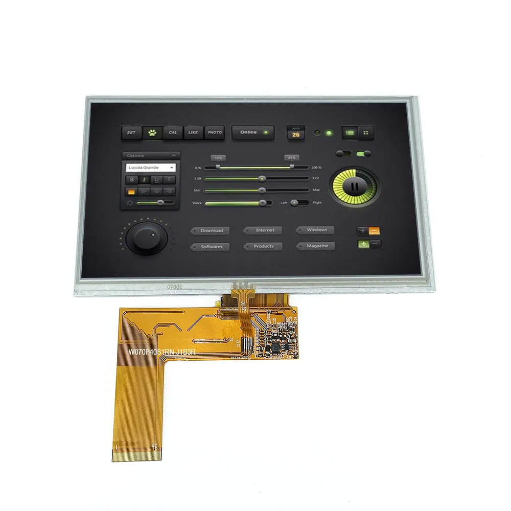 Tft 800x480 Rgb Ttl Fpc 40pin Cheap 7 Inch Lcd Resistance Touch Screen