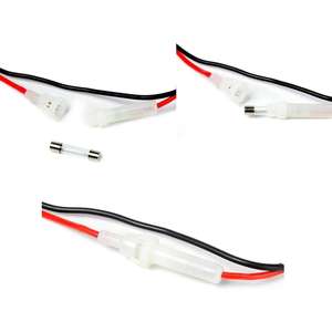 Aangepaste Lengte 50Cm 0.5M Zekering Pvc Draad 2.35 Mm Ronde Vrouwelijke Terminal 3 Pin Socket Draad Harnas Elektronische Cb Radio Voedingskabel - Product Image 3