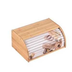 กล่องขนมปังไม้ไผ่ 38x26x16.5 ซม. ฝาเลื่อน กล่องเก็บของในครัว - Product Image 5