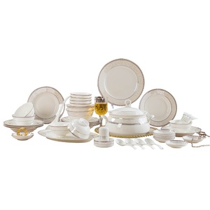 Bol à riz en céramique de Jingdezhen, vaisselle de luxe léger pour la maison, ensemble d'assiettes et de plats en porcelaine fine, assiette de dîner, bol en porcelaine, cadeau - Product Image 5