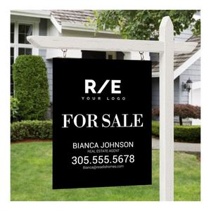 Panneaux immobiliers personnalisés à vendre, panneau de jardin personnalisé en PVC, aluminium, mousse, imprimé pour usage extérieur avec cadre et piquets en H - Product Image 1