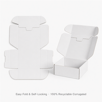 Boîte d'Expédition en Gros Personnalisée avec Logo, Petit Carton Pliant, Emballage Blanc en Carton Ondulé