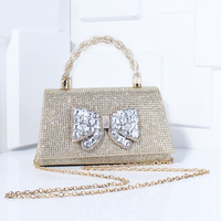 2025 sac à bandoulière à la mode strass sac de soirée sac à main luxe femmes pochette sac à main sac de fête avec nœud en diamant